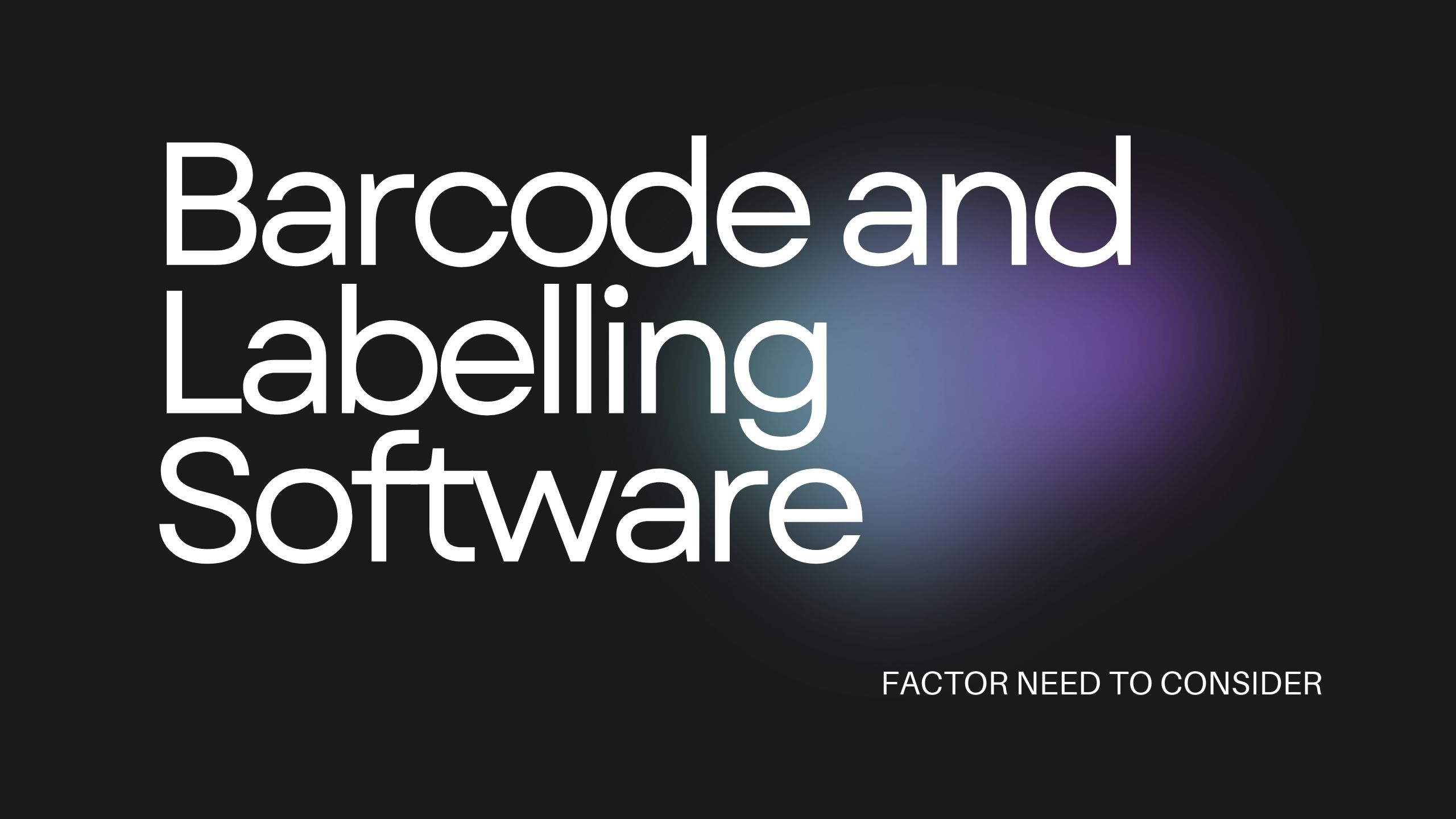 barcode and labelling software