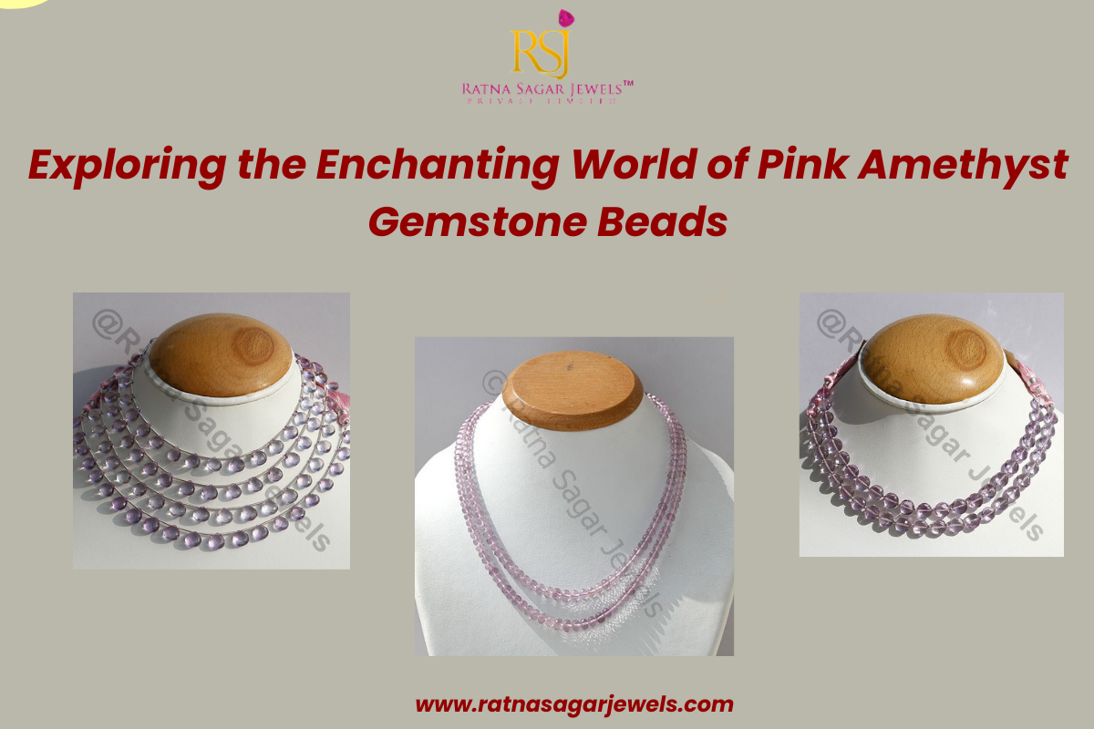 pink amethyst beads